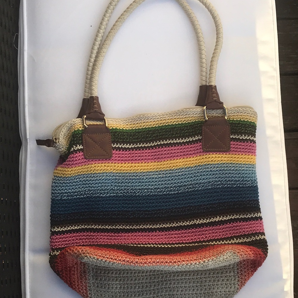 The Sak rainbow woven purse
